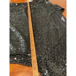 Women’s Sequin Black Blouse 18 20 Cold Shoulder NYE Party Holiday Cocktail Plus Photo 6