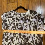 Jennifer Lopez woman’s blouse top shirt button detail animal print medium Photo 7