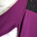 Torrid  LACE INSET SWEATER DARK PURPLE BLACK 2 Photo 3