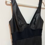 Tart Collections Black Two Tone Leather Mini Dress L Size L Photo 5