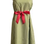 kim rogers Kim Rodgers Sleeveless Classic Summer Dress Green and Pink Bow Sz 6 Petite Photo 0