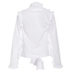 Alexis Burton Ruffled Cotton Blouse Size Large Gently Used Photo 1