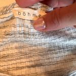 Bohme  White & Grey Tie Scoop Neck Blouse Photo 7