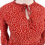 Rails  Everly Carmine Daisies Floral Ruffle Mini Dress Size XXS Photo 2