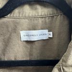 Sincerely Jules Bailey Green Embroidered Stars Denim Jacket Size XL Photo 1