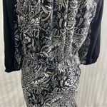 Ecote Black and White Geometric Print 3/4 Sleeve Dress Women’s Size Small Photo 4