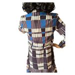 Boutique Penelope drop waist long sleeved button print dress purple, white, blue size XS Photo 7