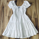 Princess Polly Daniela Mini Dress White Ruffle Size 4 Photo 0