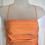 Amanda Uprichard  Laconia Chain Ruched Dress Mini Orange Party Cocktail‎ Size S Photo 5
