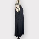 Calvin Klein Ruched-Waist Surplice-Neck Dress Black Women's Plus Size 16 NWT Photo 5