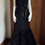 JS Collections  Black Strapless Tulle Gown SIZE 8 Photo 1
