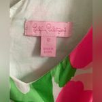 Lilly Pulitzer  Freja Fit & Flare Mini Dress Pink Green Floral Side Pockets 12 Photo 5