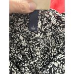 Universal Threads Universal Thread Floral Ruffle Blouse Black White Small Short‎ Sleeve Boho Top Photo 5