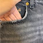 Topshop  Washed Black Ripped Denim Shorts – Grunge Mom Fit US 8 Photo 3