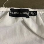 Pretty Little Thing White Mesh Ruched Body Dress Photo 5