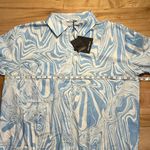 Ena Pelly Sky Marble Bree Women’s Button Up Shirt Photo 9