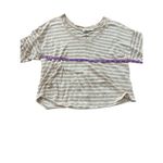 Faherty  Oceanside Linen Relaxed V Neck Tee In Hamptonstripe Size XS Tan White Photo 8