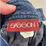 Vintage Sasson Denim Skirt‎ Women’s 26” Waist Midi Classic Blue Pockets Modest Photo 7