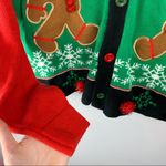 Spencers Funny Gingerbread Christmas Sweater Green Size L Photo 5