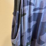 Zenana Outfitters Blue gray camo midi skirt with pockets and tie front Photo 1