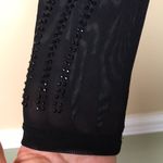 Blashe Women’s Black Studded Mesh Long Sleeves Cocktail Evening Sheath Dress Photo 4