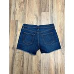 NWOT J.CREW INDIGO DENIM Women's Distressed Low Rise Frayed Hem Denim Shorts 26 Blue Photo 1