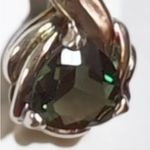 Sterling Silver Black Crested Alexandrite Pendant Necklace Blue Photo 1