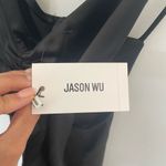 Jason Wu  Black Satin Ruched V Neck Strappy Maxi Dress Sz.S NWT! Photo 2