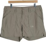 The North Face Shorts Womens 14 Khaki Nylon Outdoor Hiking Gorpcore Athleisure Photo 0