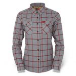 DIXXON Women’s Smoke Eater Flannel Shirt Plaid Gray Red Large NWOT Photo 7