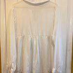 WHITE CLASSIC BUTTON UP SHIRT LONG SLEEVES WITH BUTTON CLOSURE PTP 21” Size undefined Photo 7