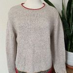Vintage Wool Blend Sweater‎ Beige Knit Cozy Classic Style fall large Tan Photo 0