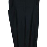 Lisa Bayne Wide Leg Pants Lagenlook Pockets Loose Fit Stretch Black Large Photo 0