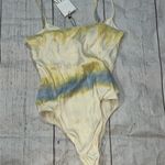 ZARA  satin the dye nwt yellow bodysuit Photo 5