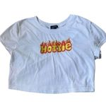 Rue 21 y2k embroidered flame hottie baby crop tee Photo 0