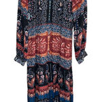 Farm Rio  For Anthropologie Womens Long Sleeve Crochet Maxi Dress Size Large Photo 0