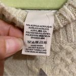 Free People Cream Harbour Stripe Cable knit Poncho Sweater Sz O/S NWT Photo 6