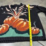 Vtg Halloween Pumpkin Harvest Embroidered Sweater M Grandma RARE Premimum Boho Black Size M Photo 5