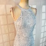 Lulus Lulu’s Love Poem Light Blue Lace Mini Dress size small Photo 5