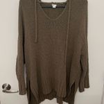 Aerie  Brown Knit Hooded Sweater Photo 0