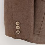 Ellen Tracy Brown Linen Blend Blazer Jacket Womens Career Business Size 24 Photo 9