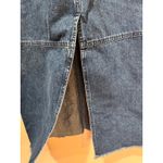 Ralph Lauren Lauren Jeans Co. Denim Midi Skirt Frayed Hem Size 10P Photo 5