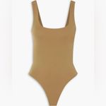 Good American Scuba Modern Stretch Thong Bodysuit Pecan Nude Medium 2 Photo 3