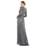 Mac Duggal  | 5124 Beaded‎ Long Sleeve  Evening Gown Charcoal Sequin Size 4 NWT Photo 1