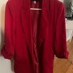 T Tahari Red Oversized Blazer Photo 0