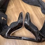 Dolce & Gabbana Round Toe Pump Insert Over The Knee Suede Sock Boots Black Sz 36 Photo 6