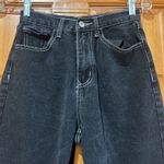 SheIn Baggy Black Denim Jeans with White Stitching Woman’s Size XS Photo 1