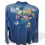 Johnny Was heavily embroidered Savannah frayed western top NWT (oversized) RARE Photo 1