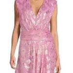 Ramy Brook NWT  Reina Ruched Metallic Jacquard Mini Dress Size 6 Photo 0