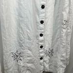 Madewell  White 100% Linen Button Front Midi Tea Dress Size 12 Breathable Minimal Photo 5